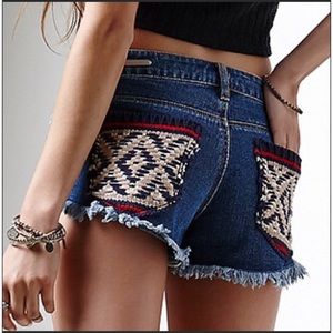 PS Erin Wasson Embroidered Pockets Shorts size 27